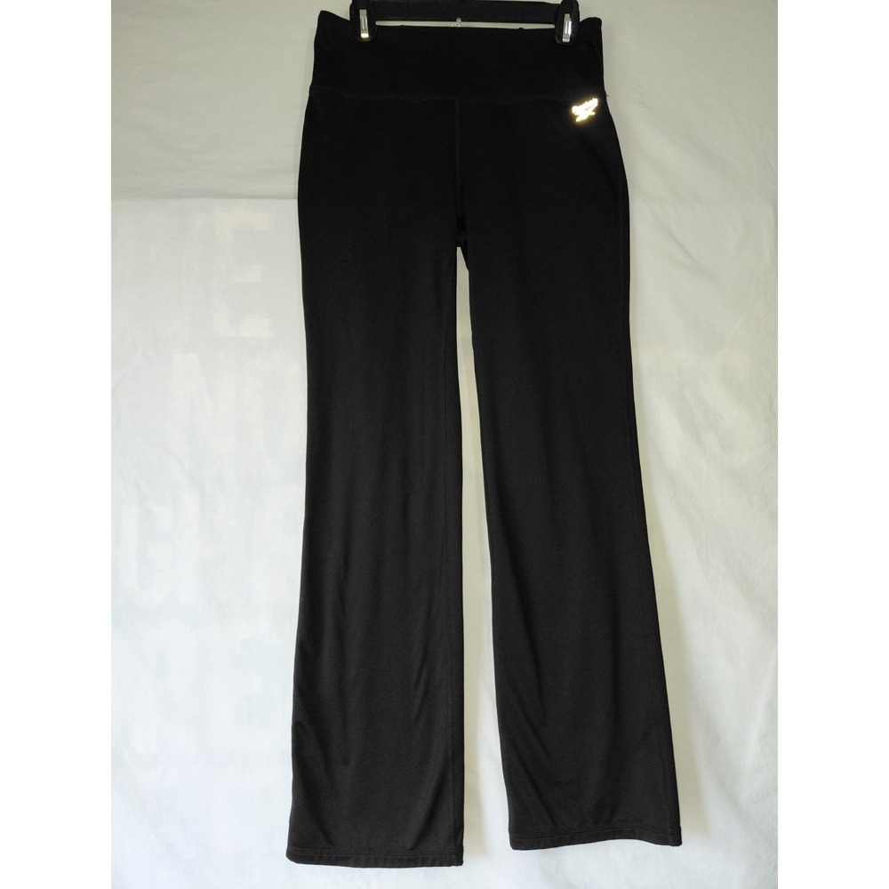 Reebox Black Fleece Lined Flare Yoga Pants Women's Medium NWOT